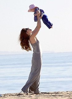 Pictures of Amy Adams, Aviana Le Gallo, and Darren Le Gallo at the Beach Ahead of Her Oscar Nomination