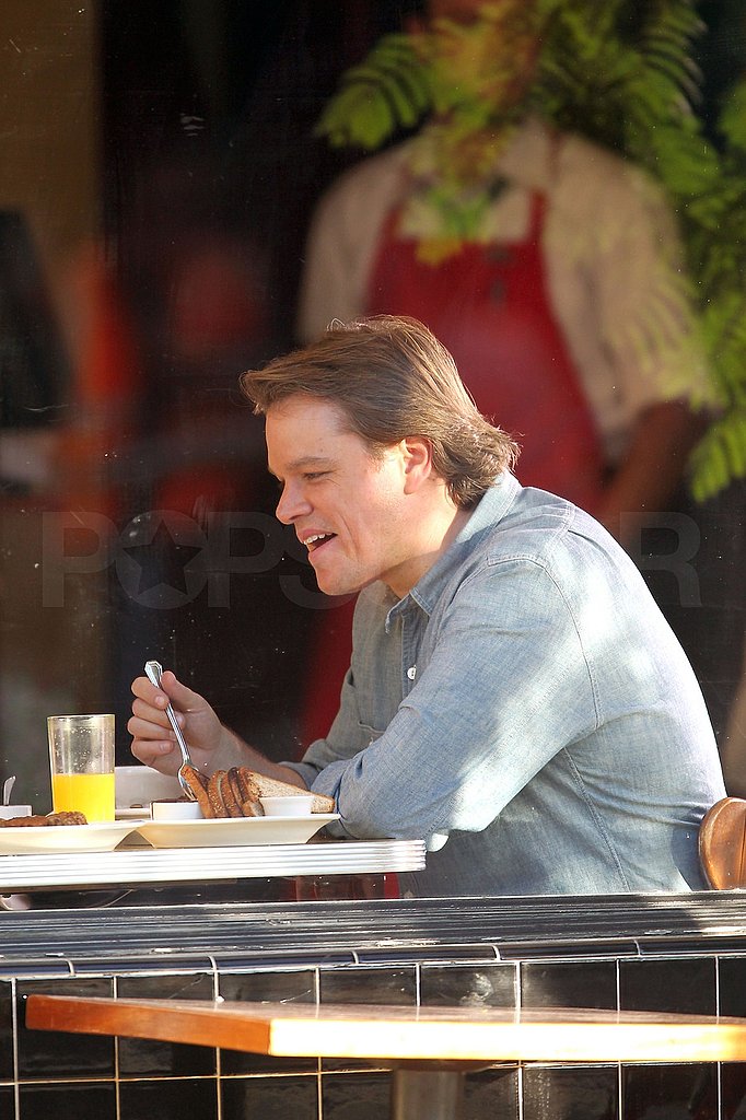 Matt Damon Stays Focused on Food and His Latest Film Matt Damon Stays Focused on Food and His Latest Film