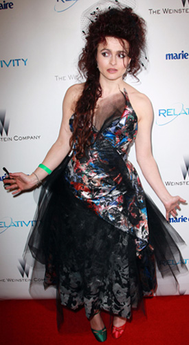 Helena Bonham Carter Explains Golden Globes Outfit and Shoes