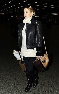 Pictures of Pregnant Kate Hudson Arriving in London After Paris Trip