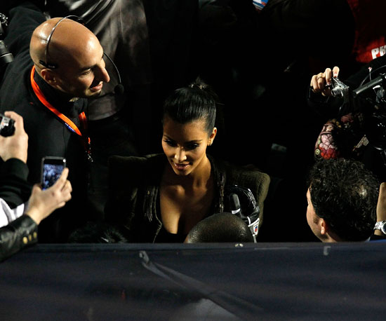 Kim Kardashian got almost as much attention as the 2010 game when she showed up to cheer on the Saints' Reggie Bush.
Kim Kardashian got almost as much attention as the 2010 game when she showed up to cheer on the Saints' Reggie Bush.