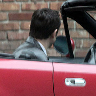 Guess Who's Taking a Ride in a Bright Red Car?