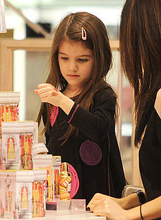 Pictures of Suri Cruise Trying on Lipstick in Vancouver