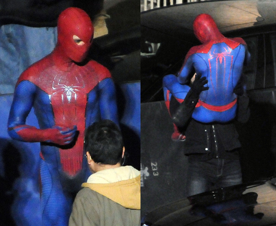 Pictures of Andrew Garfield Dressed as Spider-Man Pictures of Andrew Garfield Dressed as Spider-Man