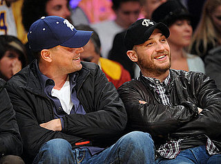 Pictures of Inception Costars Tom Hardy and Leonardo DiCaprio at Lakers Game Feb 2011