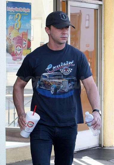 Pictures of Shia LaBeouf Stopping For a Smoothie in LA