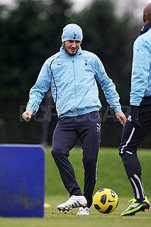 Pictures of David Beckham Practicing Soccer in London