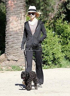 Pictures of January Jones Walking Her Dog