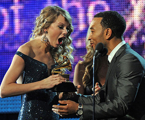 The look on Taylor Swift's face said it all when she was presented with one of four trophies during the 2010 awards.
The look on Taylor Swift's face said it all when she was presented with one of four trophies during the 2010 awards.