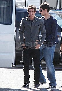 Pictures of Andrew Garfield on Spider-Man Set