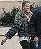 Pictures of Beyonce Leaving Her NYC Home in a Fur Jacket