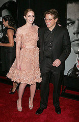 Pictures of Emily Blunt and Matt Damon at The Adjustment Bureau Premiere in NYC