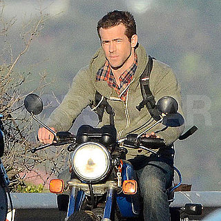 Pictures of Ryan Reynolds Riding a Motorcycle on the Cape Town Set of Safe House