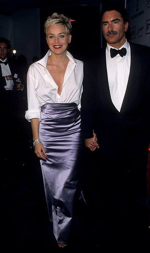 Sharon Stone in her husband's Gap shirt and a Vera Wang skirt, 1998
Sharon Stone in her husband's Gap shirt and a Vera Wang skirt, 1998