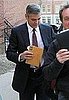 Pictures of George Clooney Arriving on Set of The Ides of March in Ohio