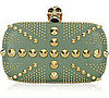 Investment Buy: Alexander McQueen Gold Skull and Stud Clutch