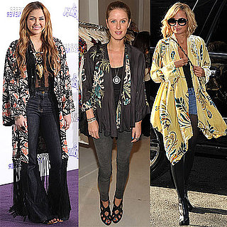 Nicole Richie, Nicky Hilton, and Miley Cyrus Wearing Kimono-Style Jackets