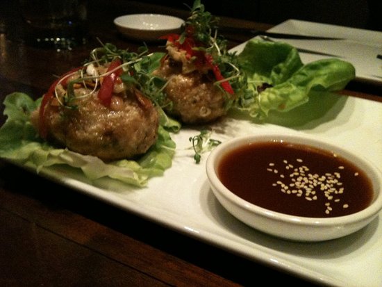 Almond Crusted Shrimp Dumpling Lettuce Wraps