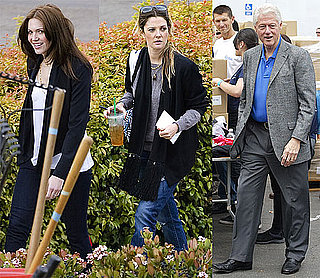 Pictures of Drew Barrymore, Mandy Moore, and Bill Clinton at the San Diego Food Bank
