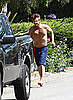 Sean Penn Paddle Boarding Shirtless in Malibu