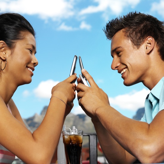 Happy People Tweet Together 