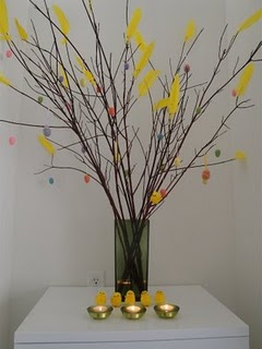 Easter in Sweden - decorate with feathers!