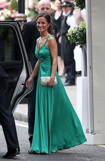 Pippa Middleton Changes Into Emerald Alice Temperley Gown for Evening 