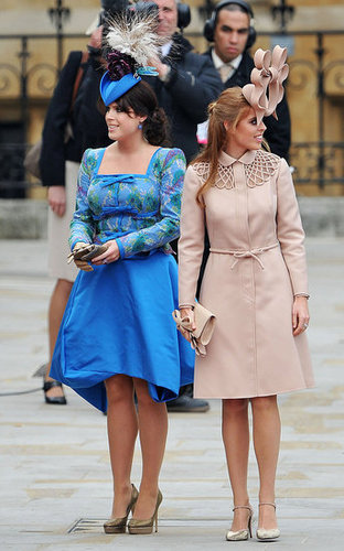 Princesses Beatrice and Eugenie Arrive at the Royal Wedding Princesses Beatrice and Eugenie Arrive at the Royal Wedding