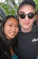 Robert Pattinson Pictures With Fans on the Set of Cosmopolis