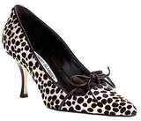 Manolo Blahnik Libru spotted pony pump