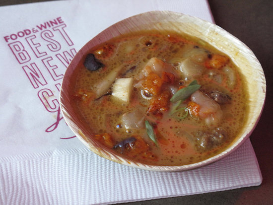 Goat sausage in XO broth