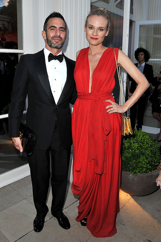 Diane Kruger Goes Bold in a Gorgeous Red YSL Gown For amfAR's Gala Diane Kruger Goes Bold in a Gorgeous Red YSL Gown For amfAR's Gala