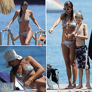 Helena Christensen Floral Bikini