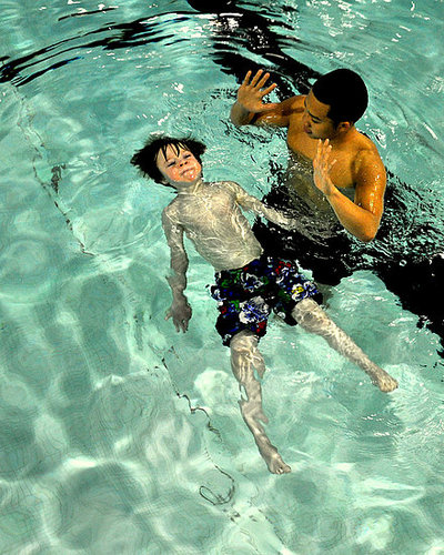 Swimming improves motor skills. Swimming improves motor skills.