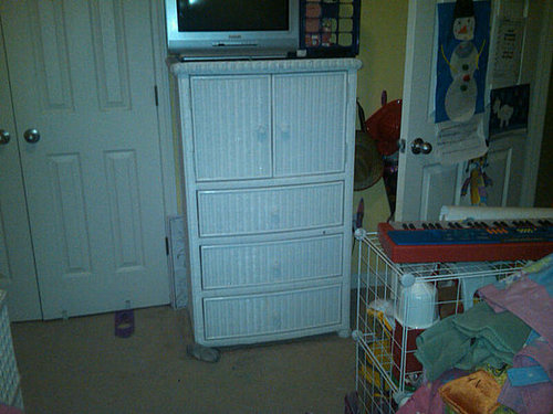 Three in one: armoire/TV stand/art station