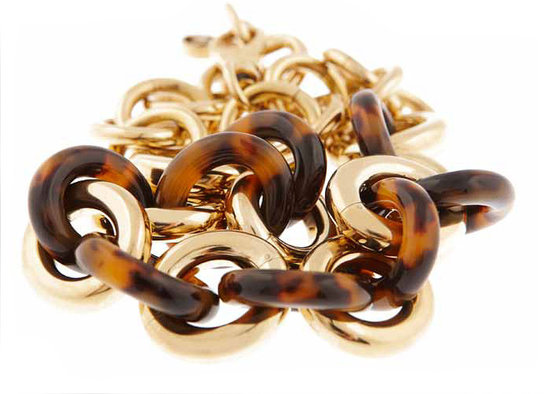 Goldtone Tortoise Chain Link Necklace, $275 Goldtone Tortoise Chain Link Necklace, $275