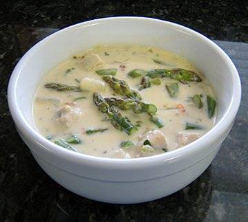 Chicken Recipes - Chicken and Asparagus Chowder