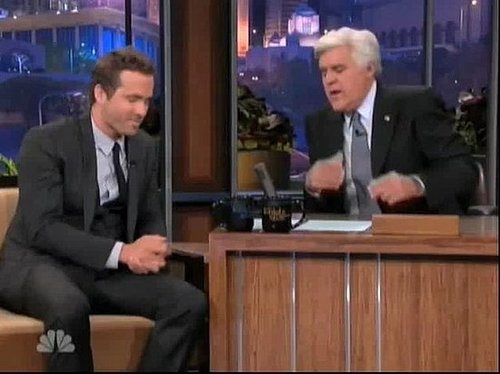 Video of Ryan Reynolds on The Tonight Show With Jay Leno Talking About Sex Scene With Olivia Wilde
