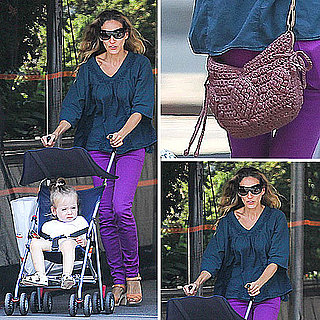 Sarah Jessica Parker Wearing Purple Jeans