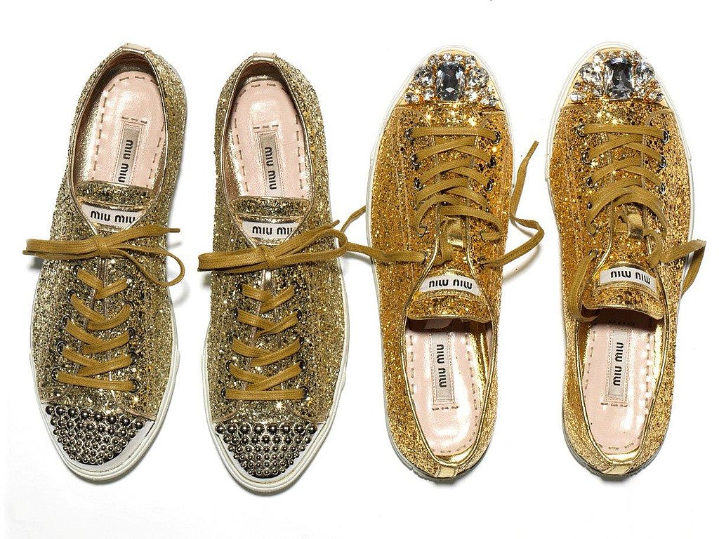 Miu Miu Introduces Super Sparkly Sneakers Miu Miu Introduces Super Sparkly Sneakers