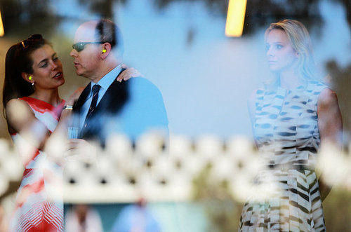Charlene watched on as Charlotte shared a sweet moment with her uncle Prince Albert at the Formula One Grand Prix in May 2011.
Charlene watched on as Charlotte shared a sweet moment with her uncle Prince Albert at the Formula One Grand Prix in May 2011.