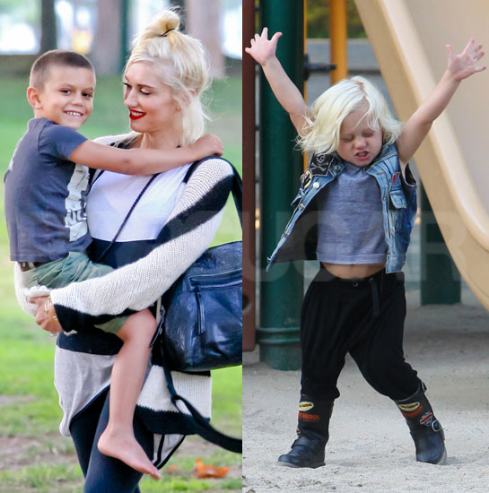 Gwen Stefani With Kingston and Zuma at the Park in LA