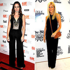 Emily Blunt and Gwyneth Paltrow Wearing Black Jumpsuits