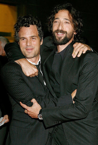 Mark Ruffalo and Adrien Brody shared a hug prior to their 2008 debut of The Brothers Bloom.
Mark Ruffalo and Adrien Brody shared a hug prior to their 2008 debut of The Brothers Bloom.