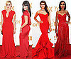 Celebrities in Red Dresses at the Emmys