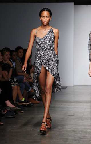 Rachel Comey displayed a beautifully crafted asymmetrical dress.
Rachel Comey displayed a beautifully crafted asymmetrical dress.