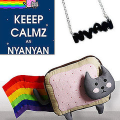 Nyan Cat Stuffed Animal, Buttons, Prints and T-Shirt Nyan Cat Stuffed Animal, Buttons, Prints and T-Shirt