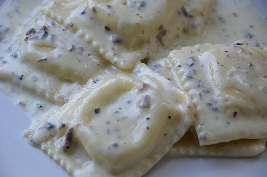 Ravioli in Truffle Cream Sauce