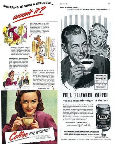 Shopping can be such a struggle! Good thing we have coffee to brighten up our day (and our cranky hubby's day).
Shopping can be such a struggle! Good thing we have coffee to brighten up our day (and our cranky hubby's day).