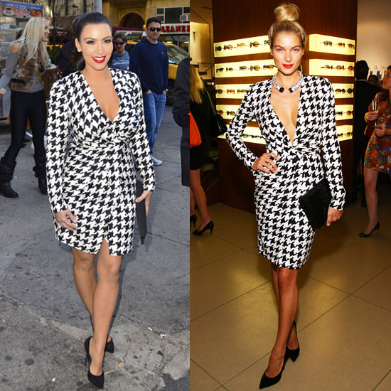 Who Wore Salvatore Ferragamo's Houndstooth Wrap Dress Better? 